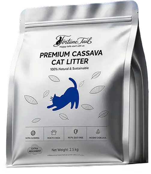Premium cassava cat litter